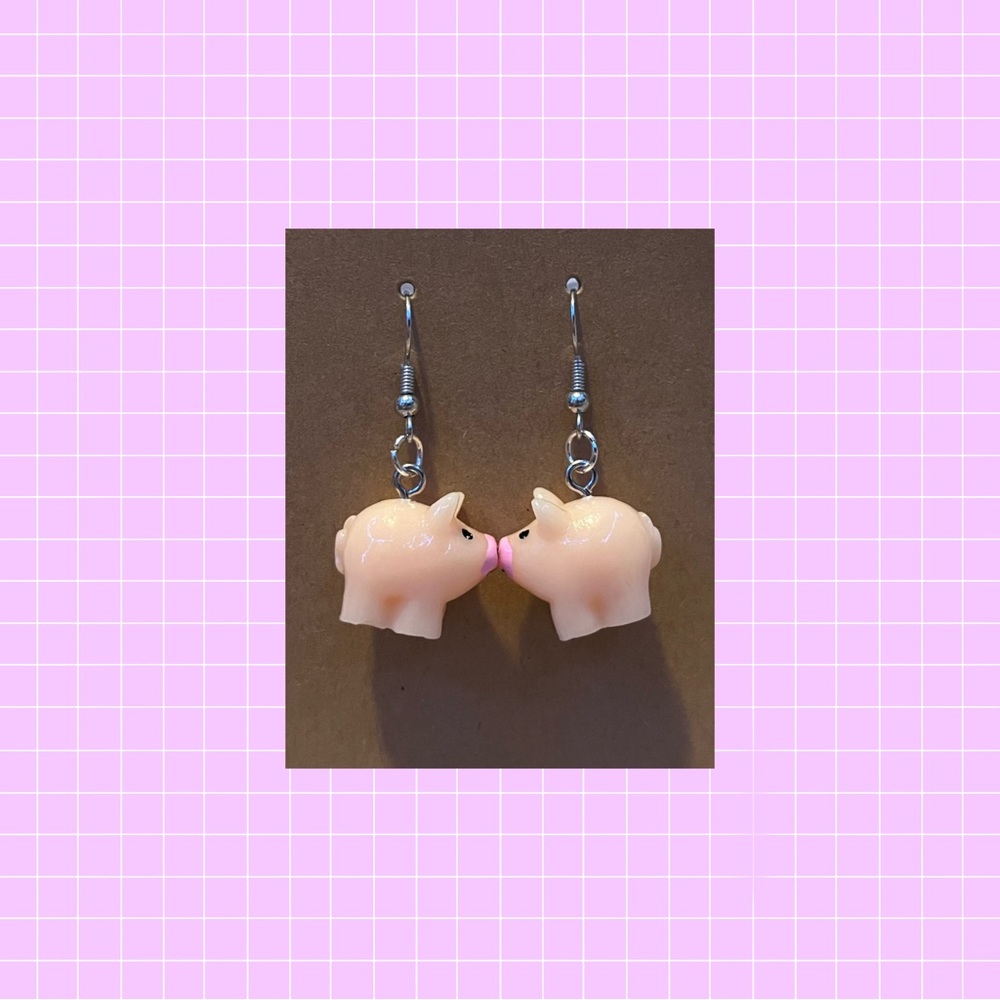 Pig earrings
